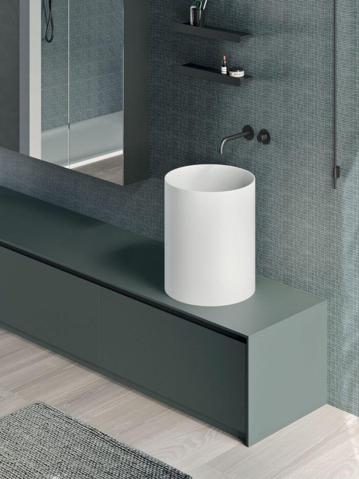 Lavabo in appoggio Unico Rotondo REXA Design
