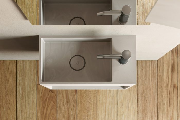 Lavamani Unico con vano a giorno REXA Design