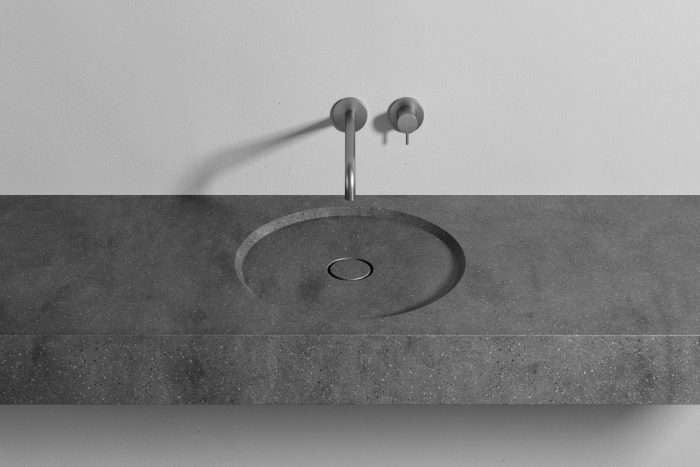 Lavabo integrato Flat round