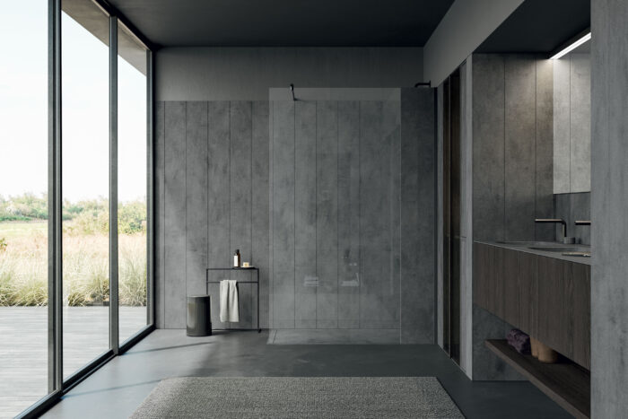 Rivestimento in Corian® fresato REXA design