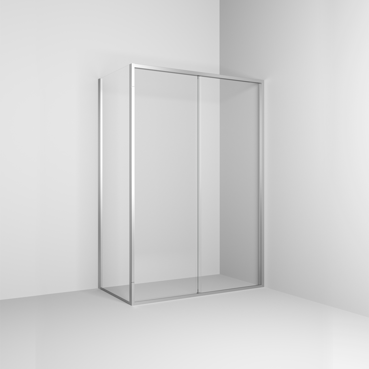 Chiusura ad angolo con anta scorrevole