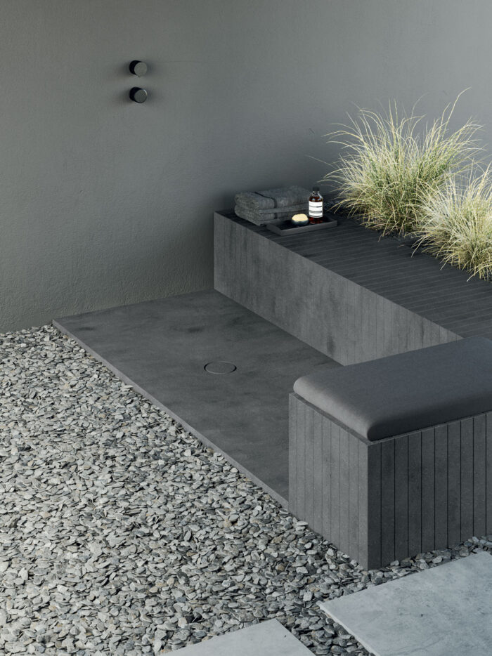 Lettino in Corian® outdoor REXA Design