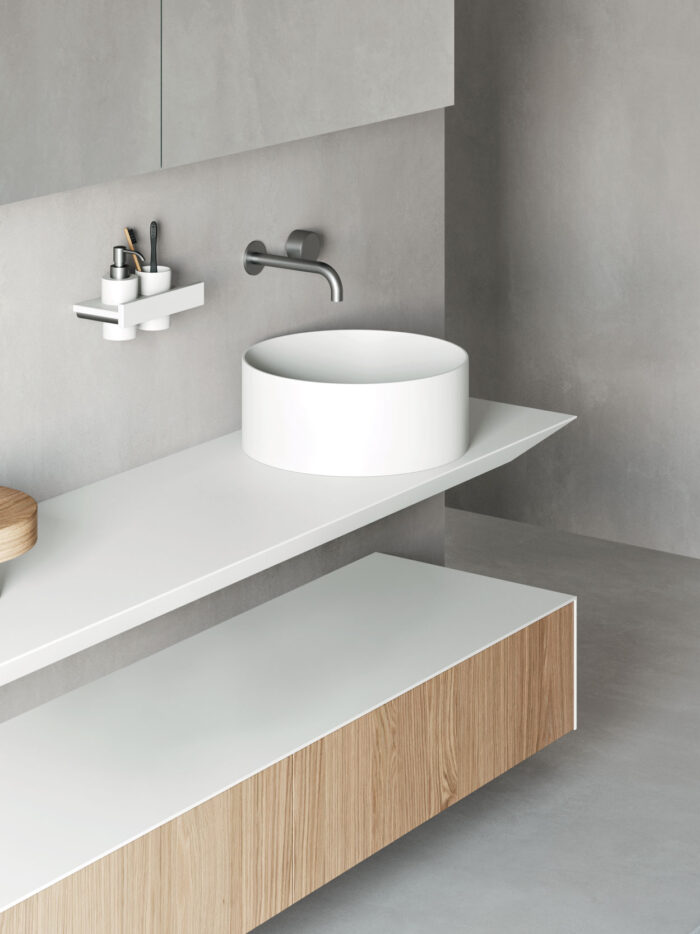 Top in Corian® con bordo inclinato REXA Design