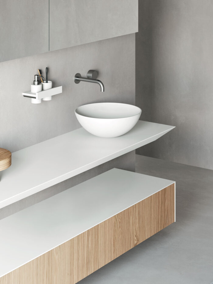 Top in Corian® con bordo inclinato REXA Design