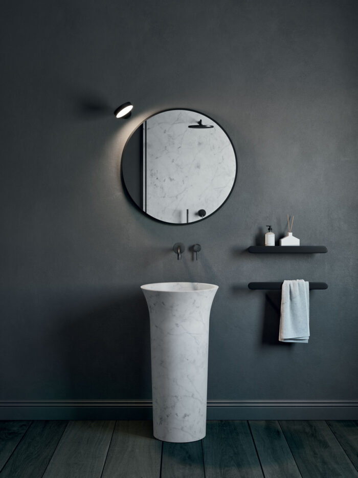 Lavabo a terra funnel e portasalviette Moon REXA Design
