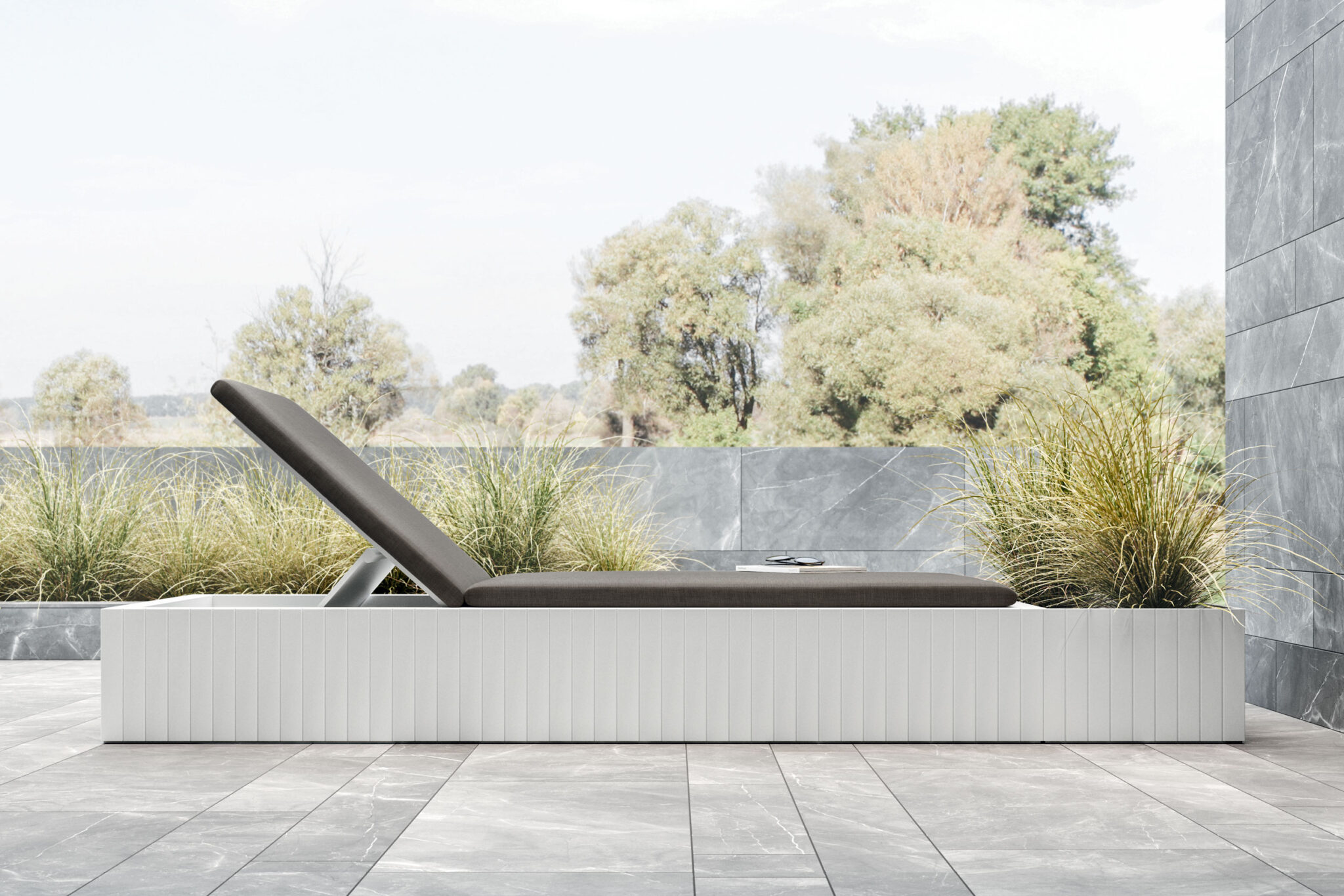 Lettino reclinabile in Corian REXA Design